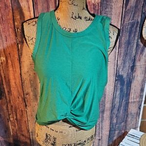 Old Navy Active Athletic Knotted Green Tank Top